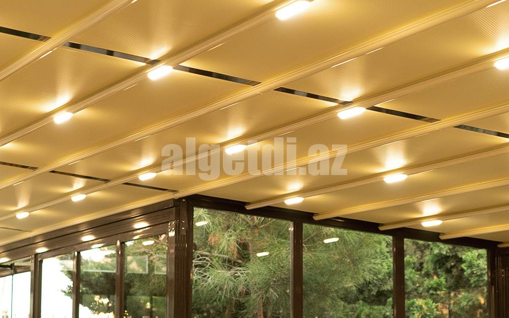 Perqola hərəkətli tavan sisteminin qurulması