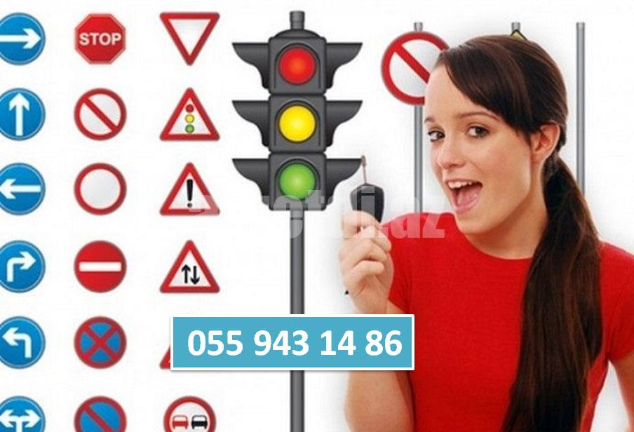 Sürücülük məktəbi təlim masini ile dersler