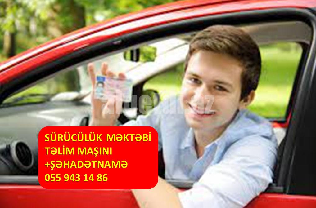 Sürücülük məktəbi təlim masini ile dersler