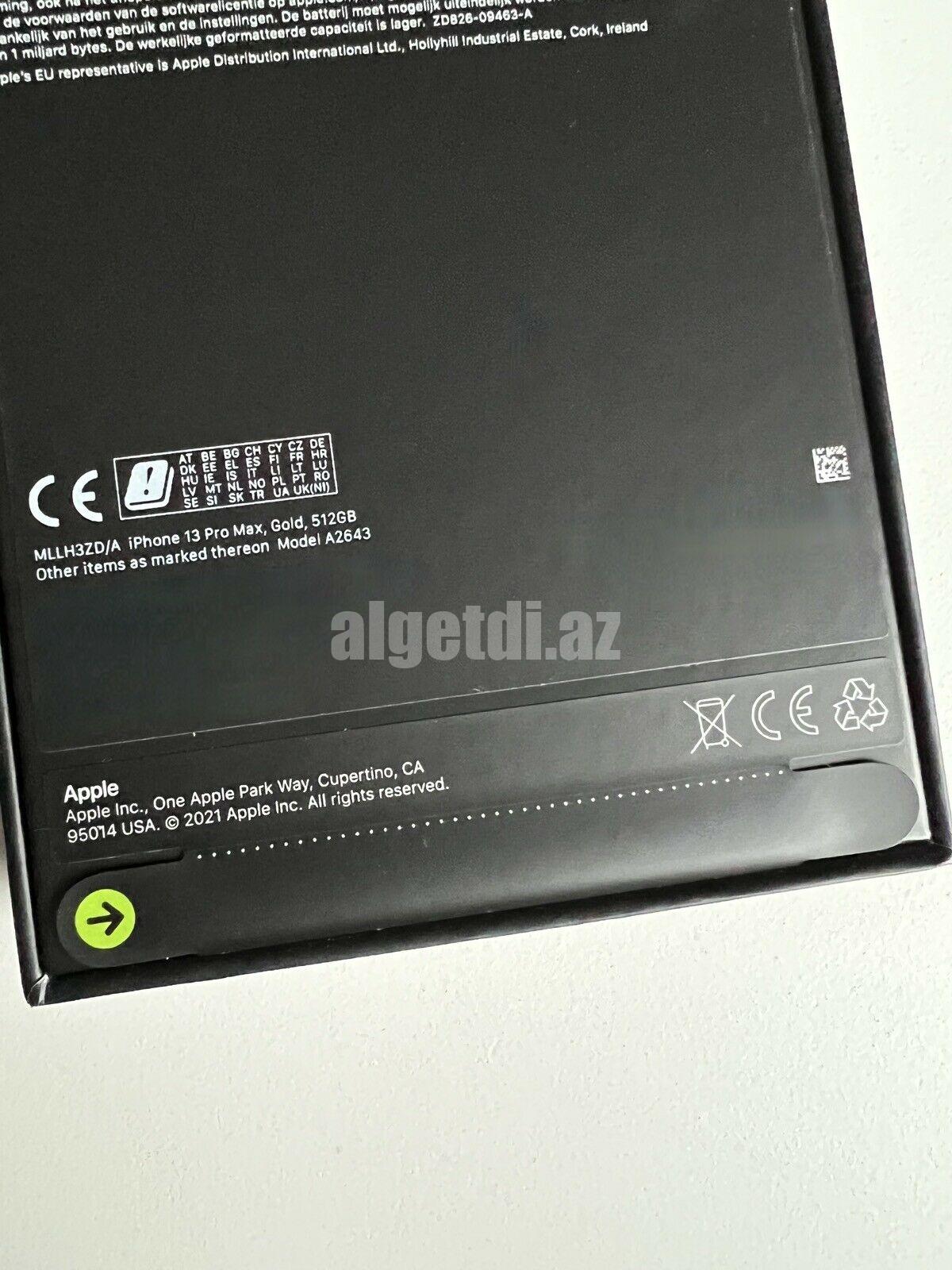 iPhone 13 Pro Max 512GB (Kilidi açılmış) Qızıl