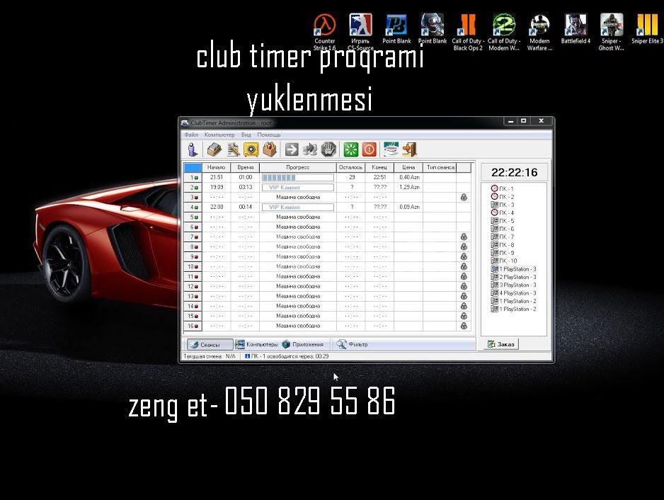 Club timer yazilmasi