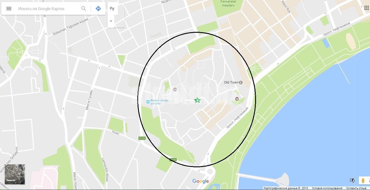 içəri şəhərin mərkəzi kvartalı.