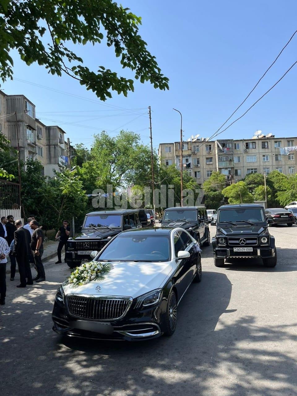 ag qara mercedes s class bey gelin toy masini