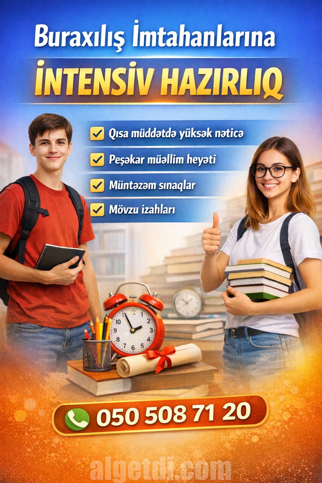 Buraxılış imtahanlarına intensiv hazırlıq