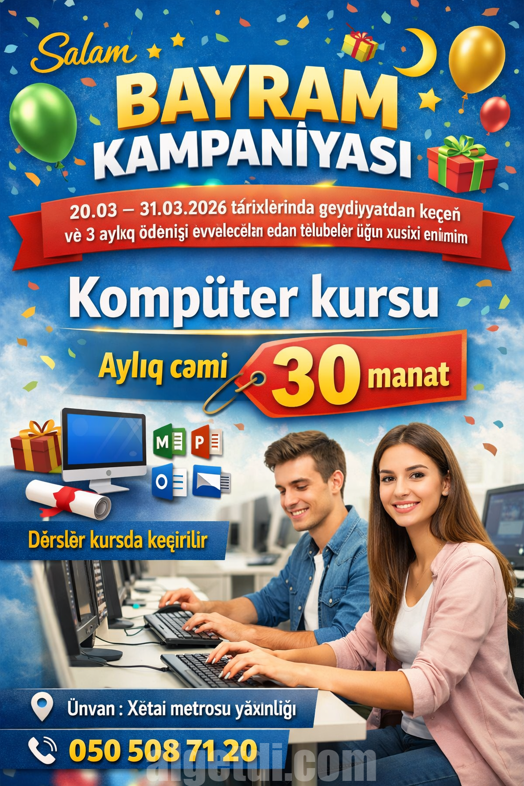 Endirimli kompüter kursları