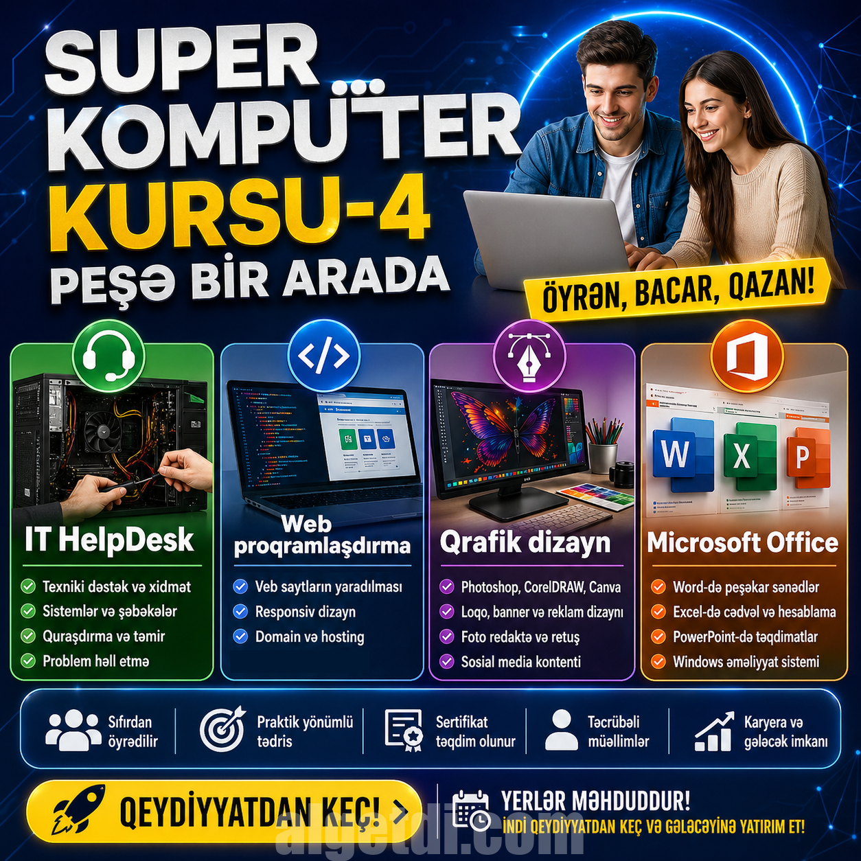 Super Kompüter kursu – 4 peşə 1 arada