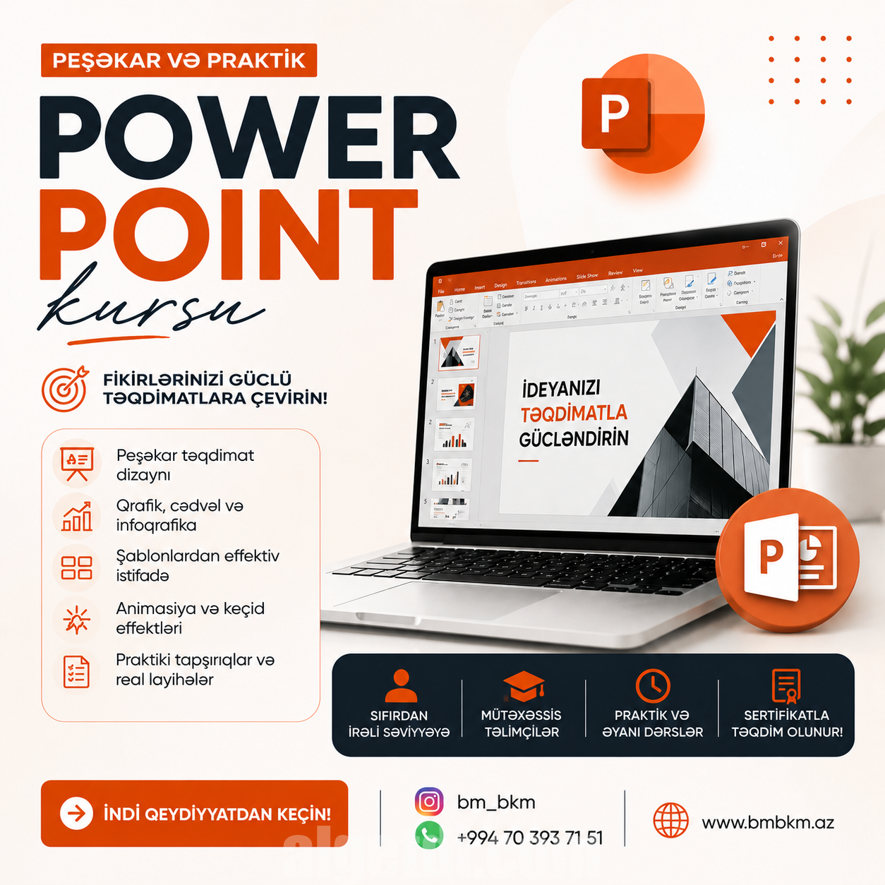 Praktiki və peşəkar Microsoft Power Point kursu