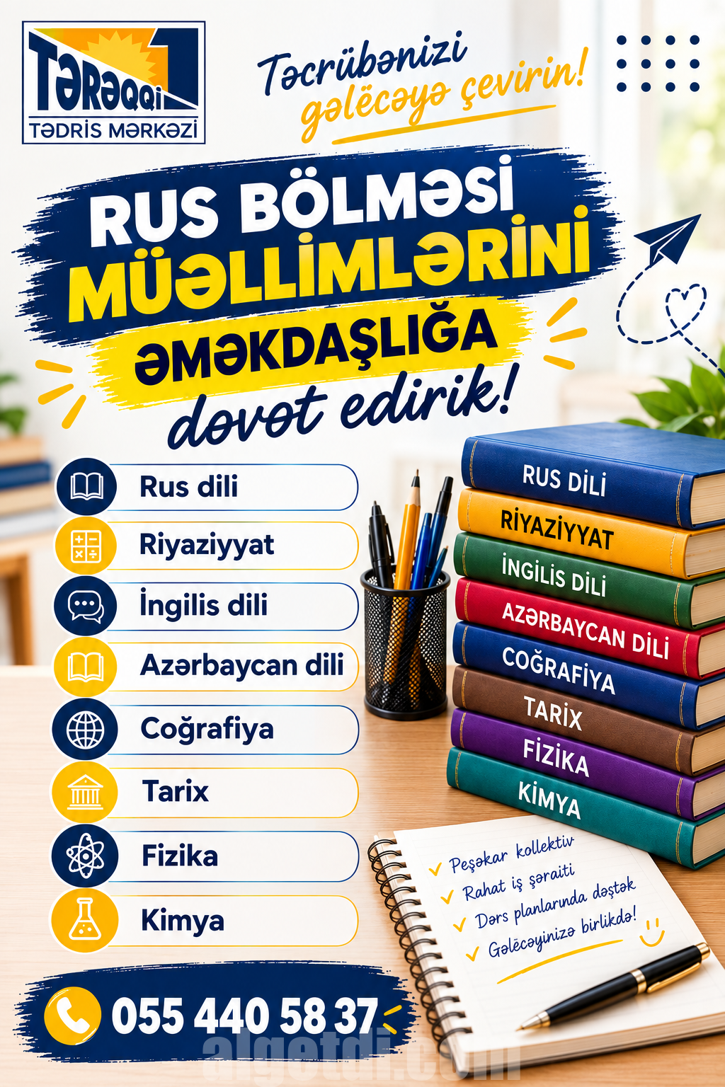 Rus bölməsinə müəllimləri əməkdaşlığa dəvət edirik
